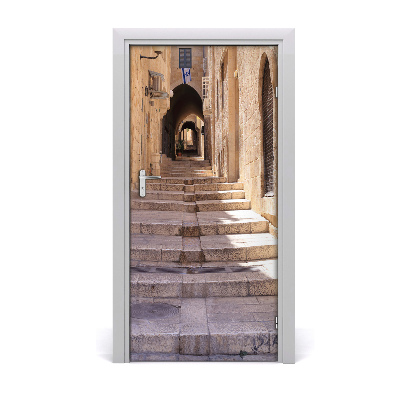 Self-adhesive door wallpaper Jerusalem israel