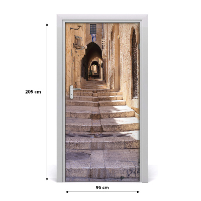 Self-adhesive door wallpaper Jerusalem israel