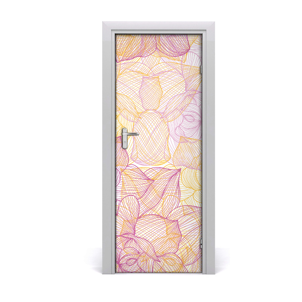 Self-adhesive door wallpaper Flowers