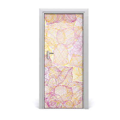 Self-adhesive door wallpaper Flowers