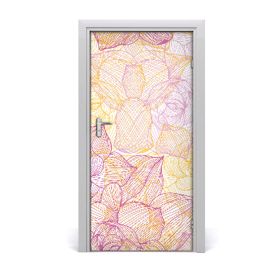 Self-adhesive door wallpaper Flowers