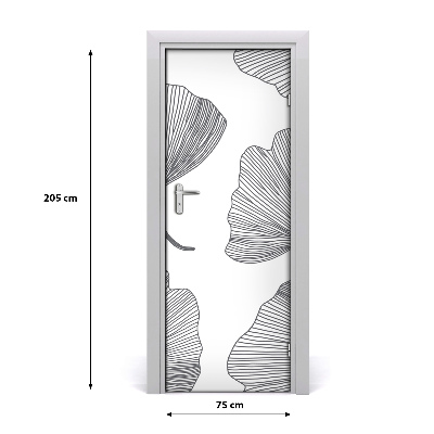 Self-adhesive door wallpaper Ginkgo