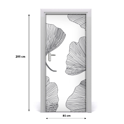 Self-adhesive door wallpaper Ginkgo