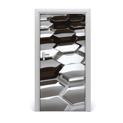 Self-adhesive door sticker 3d abstraction