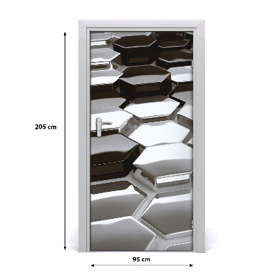 Self-adhesive door sticker 3d abstraction