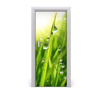 Self-adhesive door sticker Blades of grass