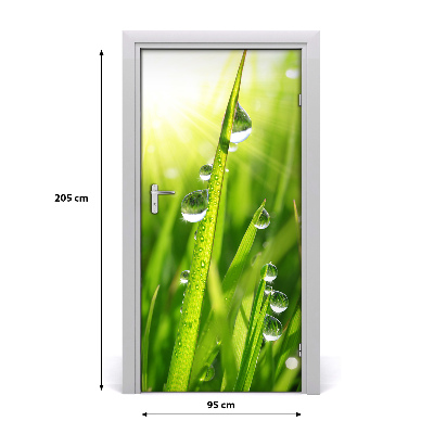 Self-adhesive door sticker Blades of grass