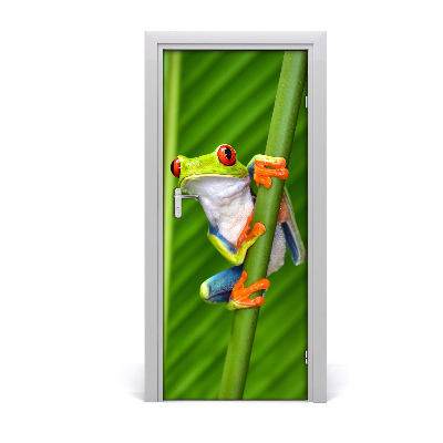 Self-adhesive door sticker Tree frog