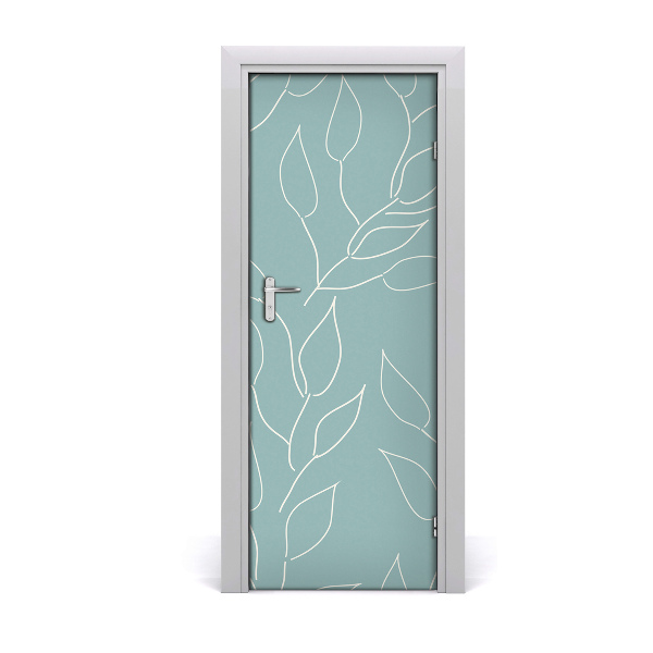 Self-adhesive door wallpaper Leaves