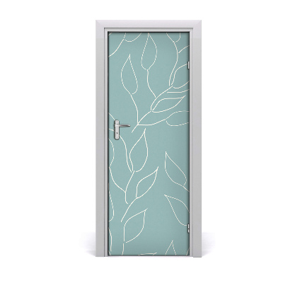 Self-adhesive door wallpaper Leaves