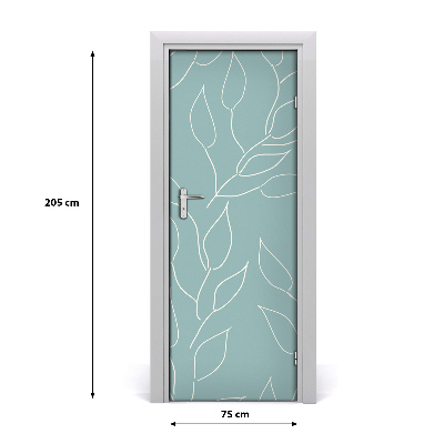 Self-adhesive door wallpaper Leaves