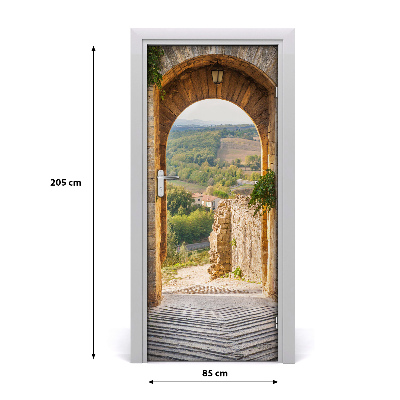 Self-adhesive door wallpaper Tuscany italy