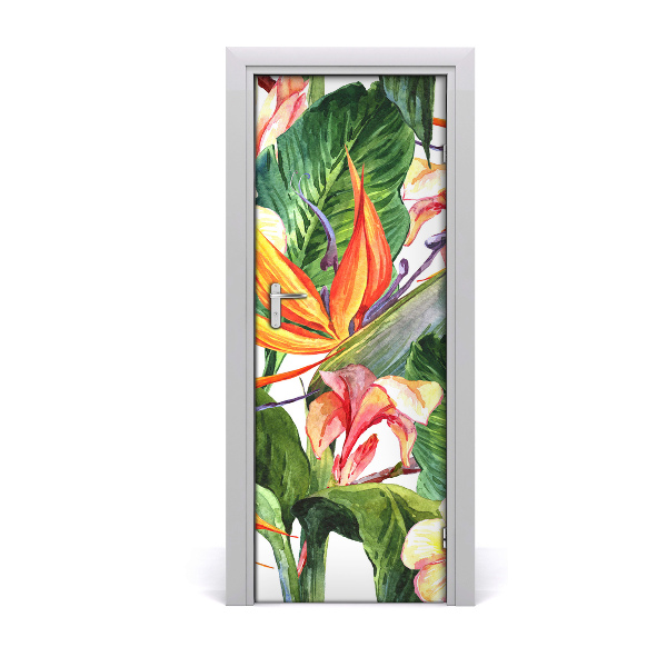 Self-adhesive door veneer Hawaiian pattern