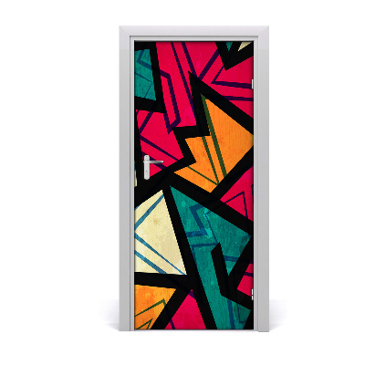 Door wallpaper Geometric background