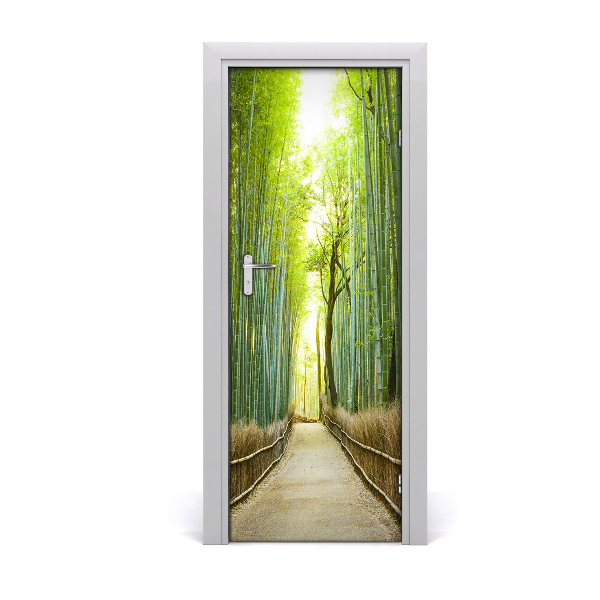 Door wallpaper Bamboo forest