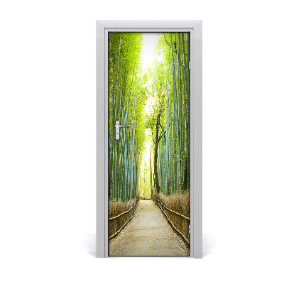 Door wallpaper Bamboo forest