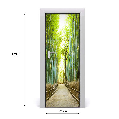 Door wallpaper Bamboo forest