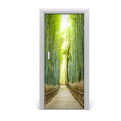 Door wallpaper Bamboo forest