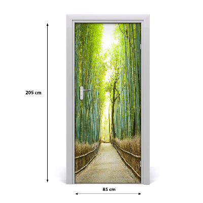 Door wallpaper Bamboo forest