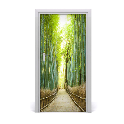 Door wallpaper Bamboo forest