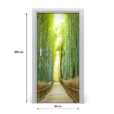 Door wallpaper Bamboo forest