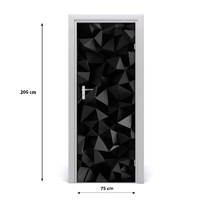 Self-adhesive door sticker 3d abstraction