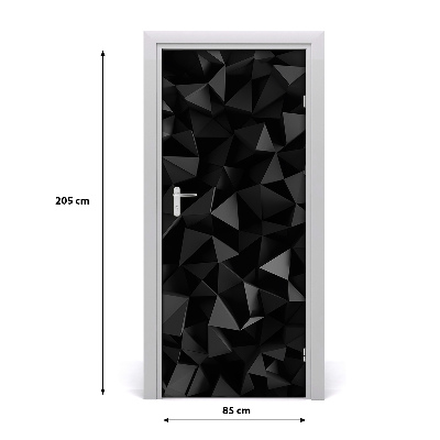 Self-adhesive door sticker 3d abstraction