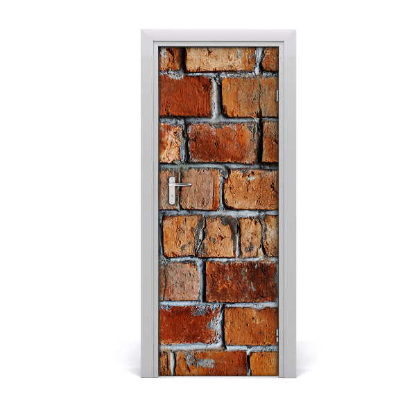 Door wallpaper Brick wall