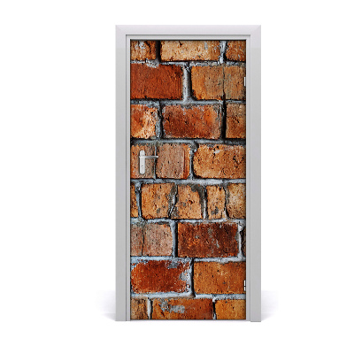 Door wallpaper Brick wall