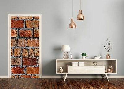 Door wallpaper Brick wall