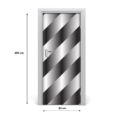 Self-adhesive door sticker Abstraction stripes