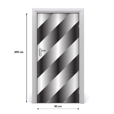 Self-adhesive door sticker Abstraction stripes