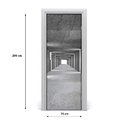 Self-adhesive door sticker Concrete tunnel