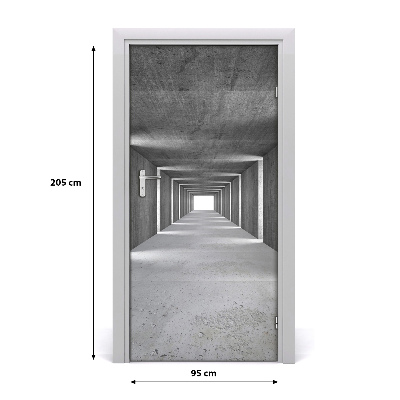 Self-adhesive door sticker Concrete tunnel