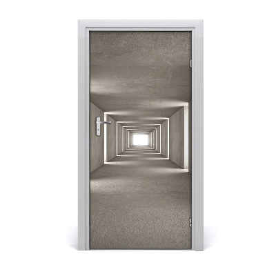 Self-adhesive door sticker Concrete tunnel