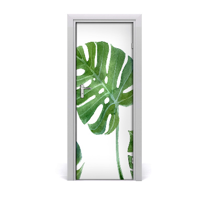 Self-adhesive door wallpaper Monstera