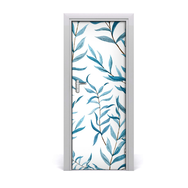 Self-adhesive door wallpaper Leaves