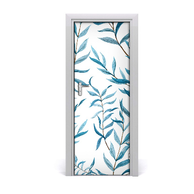 Self-adhesive door wallpaper Leaves