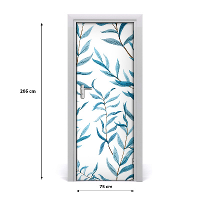 Self-adhesive door wallpaper Leaves