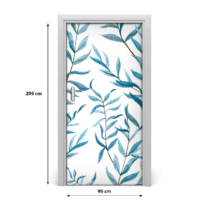 Self-adhesive door wallpaper Leaves