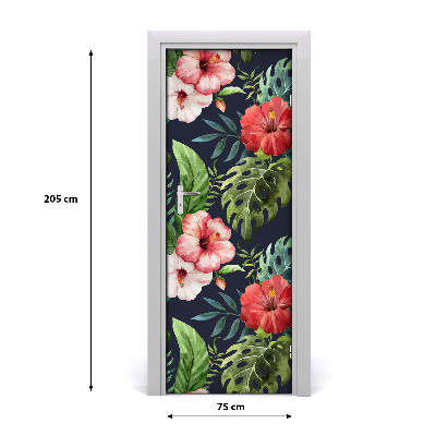 Self-adhesive door veneer Hawaiian pattern