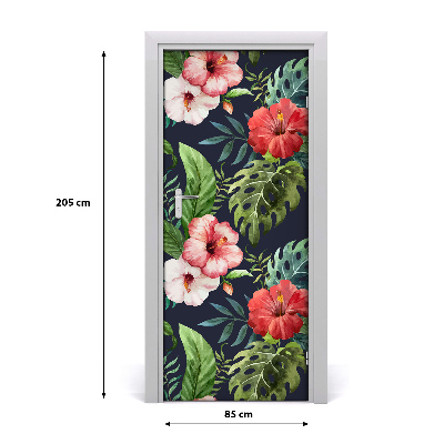 Self-adhesive door veneer Hawaiian pattern