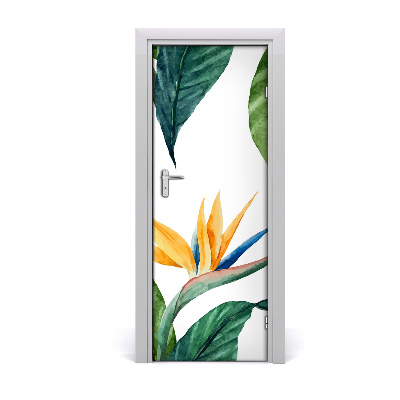 Self-adhesive door veneer Royal strelitzia