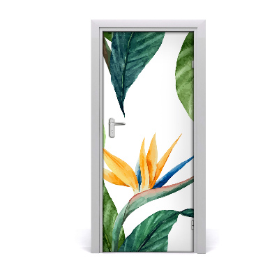 Self-adhesive door veneer Royal strelitzia