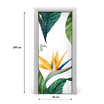 Self-adhesive door veneer Royal strelitzia