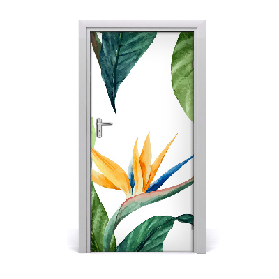 Self-adhesive door veneer Royal strelitzia