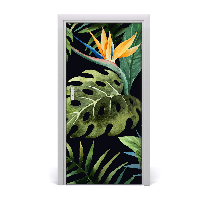 Self-adhesive door veneer Hawaiian pattern