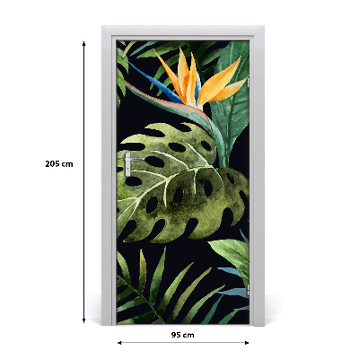 Self-adhesive door veneer Hawaiian pattern