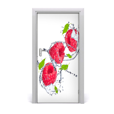 Self-adhesive door sticker Raspberries