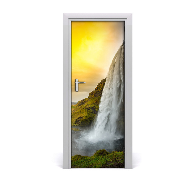 Self-adhesive door wallpaper Home waterfall